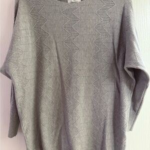 Vince Light Gray Geometric Women's Sweater